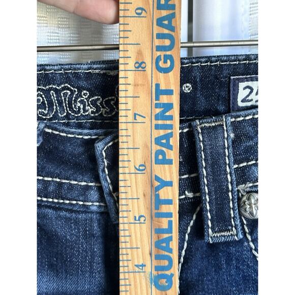Miss Me JP5775B Bootcut Blue Jeans stretch low-rise blue Size 25 - Picture 15 of 16